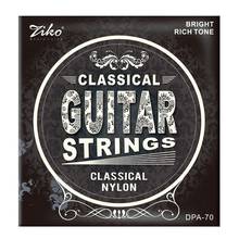 Ziko-cordas para violão, para guitarra clássica, feita em nylon, banhada a prata, alta tensão 2024 - compre barato