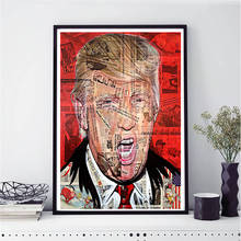 Donald trump retrato americano eua presidente poster pintura sobre tela quarto arte da parede decoração fotos decoração casa 2024 - compre barato