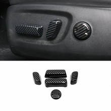 Interruptor de ajuste de asiento delantero para Toyota Highlander Kluger 2014-2018, ABS, mate/de carbono para coche, marco de Panel, cubierta, accesorios de embellecedor, 5 uds. 2024 - compra barato