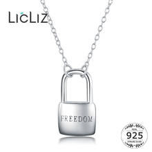 LicLiz Unique 925 Sterling Silver Lock Freedom Pendant Necklaces Punk New Year's Gifts Jewelry For Women Colar Feminino LN0195 2024 - buy cheap