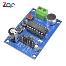 Isd1820 som/placa de voz gravação e reprodução módulo azul pcb versão on-board microfone módulo de gravação de som 2024 - compre barato