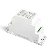 Repetidor de sinal din rail led dmx512, amplificador de sinal, 12v, 24v, entrada para 2 canais, saída, trilho de montagem, din-121 2024 - compre barato