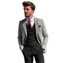 Mans Suits For Wedding Tweed Tuxedos Best Man Wear Wedding Dress Prom Dresses Business Suit Three Pieces Suit(Jacket+Pants+Vest) 2024 - buy cheap