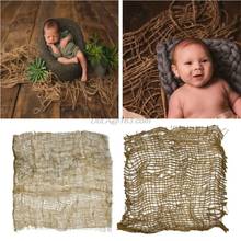 Newborn Handcraft Jute Backdrop Blanket Baby Photography Prop Chunky Burlap Layer Net Studio Props 2024 - buy cheap