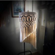 Bohemian Style Hand-knitted Lampshade Tapestry Wall Hanging Lamp Room Coffee Restaurant Shop Decoration Lampshade Macrame Decor 2024 - buy cheap