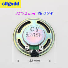 Cltgxdd 20 pçs/lote ultra-fino mini alto-falante 8 ohms 0.5 watt 0.5 w 8r alto-falante diâmetro 32mm espessura 5.2mm buzina campainha alta 2024 - compre barato