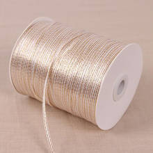 50yards 1/8''(3mm) Gold Edge White Ribbon High Quality Grosgrain Satin Ribbons Gift Packaging Ribbons Wedding Party Decoration 2024 - buy cheap