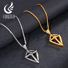 Fongten Cross Hip Hop Cool Men Pendant Necklace Polished Stainless Steel Fashion Jewelry Prayer Accessory 2024 - buy cheap