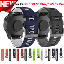 26 22 20MM Watchband Strap for Garmin Fenix 5X 5 5S 5X Plus 6 6S 6X Pro Smart Watch Quick Release Silicone Easyfit Wrist Strap 2024 - buy cheap