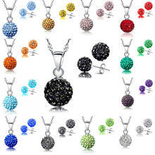 QianBei New Jewelry Gifts Crystal Disco Ball Lever Back Pendant Necklace Woman Gift Party Gifts 2024 - buy cheap
