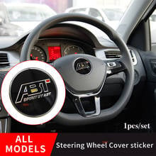 1PCS 3D Decoration Car Styling 45mm ABT Sticker Car Steering Wheel Sticker For Golf Passat Polo Tiguan CC TT B6 B7 2024 - buy cheap