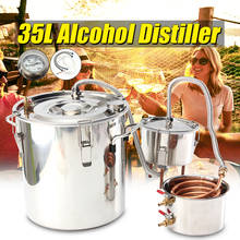 35L Copper Moonshine Alcohol Whisky Water Distiller Stainless Boiler Home Kitchen Brewing +Thumper keg+Condenser Keg 2024 - buy cheap