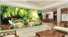 3d papel de parede personalizado foto mural sika cervos cenário natural fantasia floresta decoração para casa sala estar papel parede para paredes 3 d 2024 - compre barato