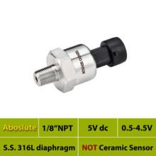 absolute pressure sensor, 75, 50, 30psi, 1, 4, 1.6, 10 bar abs, 1mpa, 2.5mpa, 5V DC supply, 0.5-4.5V output, AISI 316L diaphragm 2024 - buy cheap