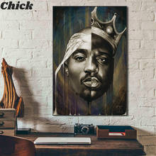 Tupac Shakur Wall Art Poster The B.I.G Biggie Smalls 2PAC Print Canvas Painting Hip Hop Rapper King Wall Pictures For Home Decor 2024 - buy cheap