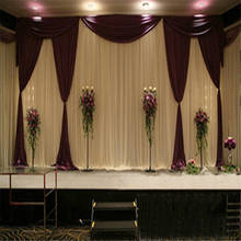 Wedding 3mx6m stage backdrop decoration stage background with Beatiful Swag wedding stage curtain 2024 - buy cheap