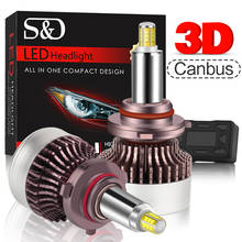 2Pcs 9005 HB3 LED Headlight Bulbs Canbus 12 sides 3D High Power 80W 360 Degree Lighting 20000LM 6000K White High Beam/Fog Light 2024 - buy cheap
