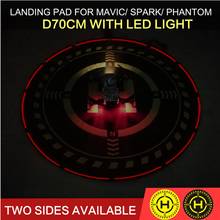 Складная посадочная площадка для вертолетной площадки со светодиодной подсветкой d70см посадочная площадка для DJI MAVIC Mini AIR/MAVIC 2 PRO/SPARK/PHANTOM 3 4 PRO V2.0 2024 - купить недорого