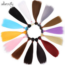Allaosify Hair For Dolls Bjd Hair 15 '25 '35cm*100cm Black Pink White Grey Color Long Straight Dolls Wig For 1/3 1/4 BJD DIY 2024 - купить недорого