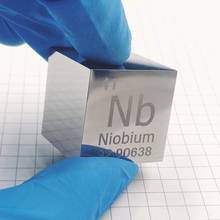 Cubo de elemento de niobio pulido con espejo de alta pureza 99.9%, cubos de densidad de Metal de 25,4mm, elemento tallado, Cubo de tabla periódica 2024 - compra barato