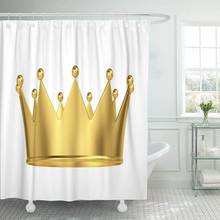 Yellow Gold Golden Crown White 3D Rendering Authority Award Shower Curtain Waterproof Polyester Fabric 60 x 72 Inches Set 2024 - buy cheap