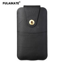 FULAIKATE 4.7"-6.9" First Layer Cowhide Waist Bag for Smart Phone Card Pocket Portable Outdoor Climbing Running Case Pouch 2024 - buy cheap