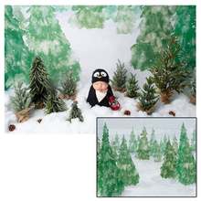 Photo Studio Background Winter Wonderland White Snow Trees Forest Outdoor Photography Backdrops Christmas Photocall Backdrop 2024 - buy cheap