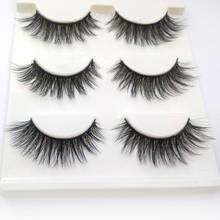 3d Hand Made Makeup False Eyelash Natural Long Eyelash Extension 1 Box 3 Pairs Eyelashes 2024 - buy cheap