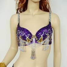 Sujetador de danza del vientre para mujer, joyería India, traje de danza del vientre, Danse oriental, púrpura, India, vestidos para mujer, ropa Sexy 2024 - compra barato