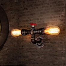 Nordic Loft Style Industrial Water Pipe Lamp Vintage Wall Light For Home Antique Bedside Edison Wall Sconce Indoor Lighting 2024 - buy cheap
