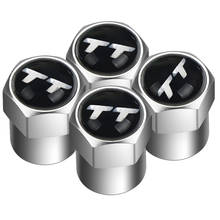 Auto Accessories 4pcs Aluminum alloy Emblem Car Tire Valve Cap Tyre Air Stems Caps for Audi TT 8n 8j 8s mk1 mk2 mk3 A1 A3 A4 A5 2024 - buy cheap