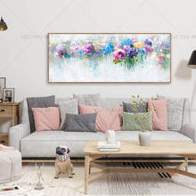 Alta qualidade 100% artesanal abstrato linda flor pintura a óleo da lona parede arte imagem para sala de estar corredor moderna decoração casa 2024 - compre barato
