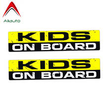 Aliauto 2 X Warning Car Sticker Kids on Board Personality Accessories PVC Decal Cover Scratch for Lada Honda Mazda 3 Vw,19cm*4cm 2024 - buy cheap