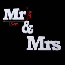 Wedding Decoration Mr & Mrs White Wooden Letters Sign For Sweetheart Table Decor 2024 - buy cheap