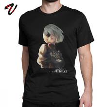 Geek Mens Tshirt 2B NieR Automata T-Shirt Men Christmas Gift Short Sleeve T Shirt Graphic Clothes Novelty Premium Cotton Tees 2024 - buy cheap