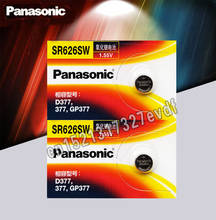 Оригинальный кнопочный элемент питания Panasonic SR626SW, 2 шт./лот, монетная батарея G4 377A 377 LR626 SR626SW SR66 LR66, элементы питания из оксида серебра 2024 - купить недорого