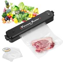 Vacuum Sealer Machine Food Packaging Sealer for Food Preservation, Sous Vide Cooking Vacuum Sealer + 15pcs Sealer Bags 2024 - buy cheap