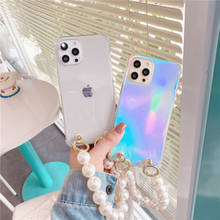 For iPhone 12Pro 11Pro MAX Wrist chain case For iPhone 11 ProMax 7 8 Plus XR XS 12 Mini SE 2020 Bling Pearls Bracelet Cases 2024 - buy cheap