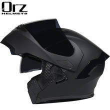Mate Black Motorcycle Helmet Dirt Bike Helmet Flip Up Cascos Para Moto Double Shield Modular with Inner Sun Visor DOT Approved 2024 - buy cheap