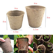 Pote de papel orgânico biodegradável, 6cm/8cm, copo para crescimento de plantas, plantas e flores, para berçário 2024 - compre barato
