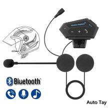 Kit de intercomunicação sem fio para capacete de motocicleta, 2 peças, bluetooth 4.1, mãos livres, kit de chamada telefônica, anti-interferência, tocador de música, bateria de 500ma 2024 - compre barato