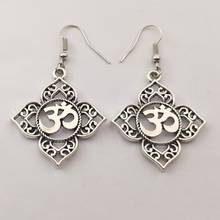 1 pair Filigree OHM OM AUM Buddhasilver pendant Earrings , Buddhist, yoga Earrings 2024 - buy cheap