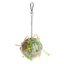 Gaiola de brinquedo pendurável para animais de estimação, cordas de bola, papagaio colorido, brinquedo de balanço para gaiola de mastigar, 2018 2024 - compre barato
