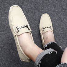 Брендовые мужские ботинки-лоферы из натуральной кожи; Мужские повседневные туфли без застежки на плоской подошве; Плоские мужские мокасины роскошная дизайнерская обувь для вождения, мужская летняя большая Размеры 2024 - купить недорого