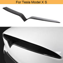 Fibra de carbono frente grill guarnição capa para tesla modelo x s 2016 - 2019 carro amortecedor dianteiro grill guarnição capa decoração 2024 - compre barato