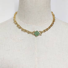 Массивное ожерелье золотистого цвета в готическом стиле женское, минималистичное уникальная подвеска-ожерелье, чокер, 2021 2024 - купить недорого