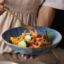 FANCITY Japanese-style ceramic hat bowl, retro personality kiln, bowl, trumpet noodle bowl, soup, wide mouth bowl, fruit bowl 2024 - buy cheap