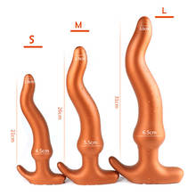 Silicone Soft Butt Plug Gold Smooth Big Anal Plug Prostate Massage Huge Anal Dildo Expander Anal Sex Toys For Couples 2024 - buy cheap