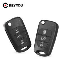 KEYYOU Flip Remote Auto Car Key Shell For Kia Rio 3 Picanto Ceed Cerato Sportage K2 K3 For Hyundai  I20 I30 IX35 I35 Blank Case 2024 - buy cheap