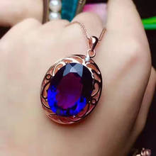 High-quality Oval Large Grain Amethyst Pendant Necklace S925 Sterling Silver Boutique Fashion Jewelry for Women Free Shipping 2024 - buy cheap